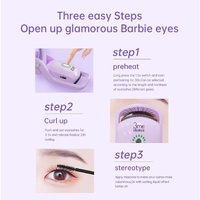 White Electric Heated Eyelash Curler - 3 Temperature Settings, Rechargeable, Compact Design thumbnail
