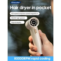 White Portable High-Speed Turbo Fan with 2000mAh Battery and Multiple Attachments thumbnail