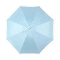 Sky Blue Compact 5-Fold Umbrella with UV Protection, Wind Resistance, and Travel-Friendly Design thumbnail