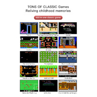 G5 Retro Handheld Game Console with 500 Classic Games - Green with gamepad thumbnail