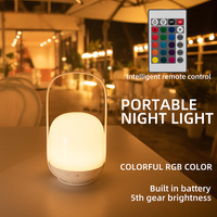 Portable LED Night Light with 16 Colors, 4 Dimming Modes, and Remote Control thumbnail