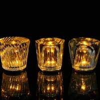 Crystal LED Table Lamp with Starburst Effect, Rechargeable and Portable Design,Type A 90mm (H) × 82mm (W) thumbnail