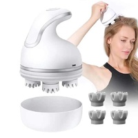 White Portable 3D Electric Massage Device with Adjustable Speeds and USB Charging thumbnail