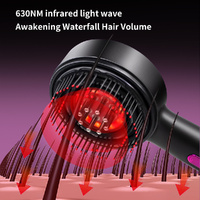 WN-02 Red Multi-Function Red Light Massage Comb with 3 Modes and Rechargeable Battery thumbnail