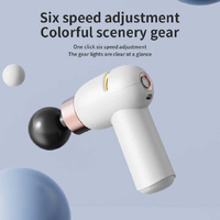 LC-005-Purple Portable Mini Massage Gun - Quiet Muscle Massager with 6 Speeds thumbnail
