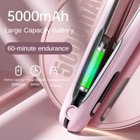 White Wireless Rechargeable Hair Straightener with 5000mAh Battery - Portable Design & Adjustable Temperature thumbnail