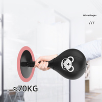 Adjustable Desktop Punching Speed Ball - Durable PU Leather, Stable Base (Bear pattern and Boxing gloves not included) thumbnail