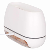 Black Himalayan Salt Flame Aroma Diffuser - 250ml Ultrasonic Humidifier with 7-Color LED Light for Relaxation and Decor thumbnail