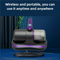 Purple Handheld Dust Mite Vacuum Cleaner - Cordless, High Suction Power, USB Rechargeable thumbnail