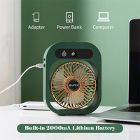 Portable USB Rechargeable Misting Fan – Compact Personal Fan with Cooling Spray - Green Colors thumbnail