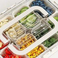 Fresh-Keeping Storage Box - Transparent Food Storage Container with Secure Lid for Kitchen Organization, Salad Crisper thumbnail