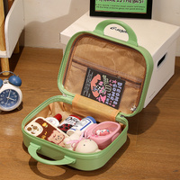 Pink 14-inch Mini Handheld Luggage Case - Stylish Makeup and Storage Box with ABS Shell thumbnail