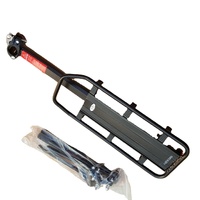 Universal Adjustable Bicycle Rear Cargo Rack - Durable Aluminum Alloy Luggage Carrier thumbnail