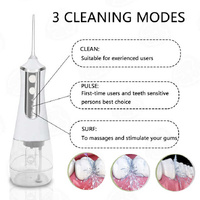 Pink 300ML Cordless Water Flosser with 5 Nozzles - Rechargeable Portable Oral Irrigator thumbnail