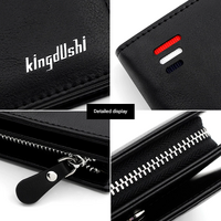 Black Men’s RFID Blocking Leather Wallet - Slim and Compact Design thumbnail