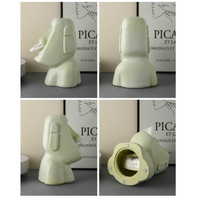Orange Creative Moai Tissue Holder - Fun and Unique Decorative Dispenser thumbnail
