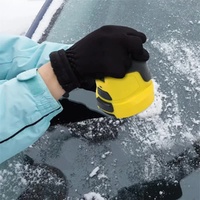 Yellow Rechargeable Electric Ice Scraper - Handheld Windshield Defroster thumbnail