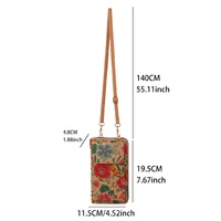 D Elegance Vintage Bohemian Style Wallet with Multi-Compartment Design - Large Capacity Zipper Clutch for Women thumbnail