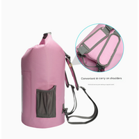 Black 10L Multifunctional Waterproof Dry Bag Backpack - Roll-Top Outdoor Bag for Water Sports and Travel thumbnail