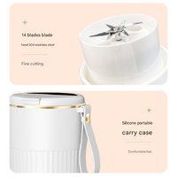 White Portable Mini Blender - White USB Rechargeable Personal Juicer with Straw Gift thumbnail