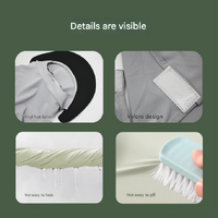 Black Women's UV Protection Sun Hat with Detachable Neck Flap and Wide Brim thumbnail