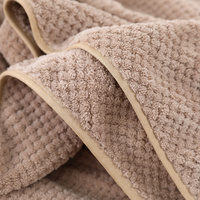 Light Brown Luxury White Bath Towel and Hand Towel Set - Ultra Soft and Absorbent thumbnail
