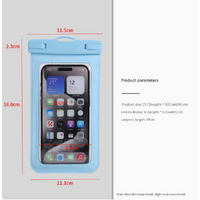 Black Four Pieces Per Set Waterproof Phone Pouch with Clear Touchscreen Window and Lanyard thumbnail