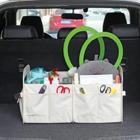 Black Large Car Storage Organizer with Handles, 24x17.6x12.2 in, Collapsible thumbnail