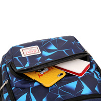 Rose-red Stylish 3-Piece Backpack Set with Unique Geometric Design thumbnail