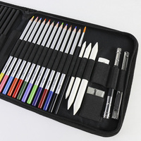Blue 40-Piece Drawing Pencil Set, Professional Art Kit in Convenient Storage Case thumbnail