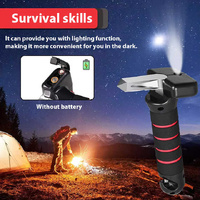 Blue Emergency Car Window Breaker Tool with LED Flashlight - Compact, Safety & Multi-Purpose thumbnail