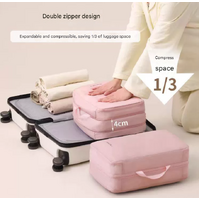 Beige Big Size Multifunctional Compact Travel Organizer Bag Stores 6-8 Essentials for Easy Access thumbnail