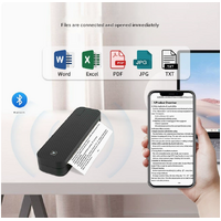 Black A4 Portable Thermal Printer for Android/iOS - Compact and Wireless, Supports Paper Width ≤ 216mm thumbnail