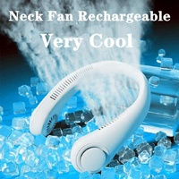 2 PCS Blue Portable Neck Fan - Hands-Free Personal Fan, Quiet and Adjustable, Ideal for Outdoor and Indoor Use thumbnail