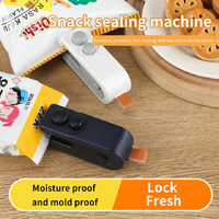 Blue Mini Sealing Machine - 2-Piece Set, Compact and Portable, Ideal for Food and Bag Sealing thumbnail