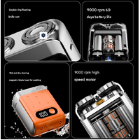 Black Electric Shaver - Compact and Portable, USB Rechargeable with Digital Display, Ergonomic Design thumbnail