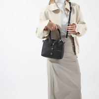 Black Trendy Shirt-Inspired PU Shoulder Bag | Stylish Handbag with Unique Design thumbnail