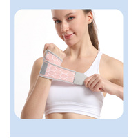 2 Pairs Grey Breathable Sports Wrist Support Wrap - Fitness Gym Wristband for Badminton & Injury Prevention thumbnail