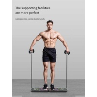 Black Multi-Function Push-Up Board 3-Piece Set with Upgraded Handles, Non-Slip Mat, and Hand Grip for Home Gym and Fitness Training thumbnail