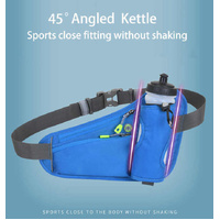 Blue Hydration Running Waist Pack - Waterproof Lightweight Sports Belt with Bottle Holder(Water bottles are filming props, not included) thumbnail