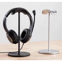 Black Universal Aluminum Headphone Stand – Durable Detachable Desktop Headset Holder thumbnail