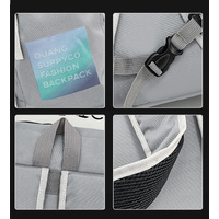 Grey Trendy Street Style Backpack - Large Capacity for Hiking, Students & Everyday Use thumbnail