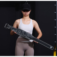 Size L Black Professional Weightlifting Belt with Sponge Padding for Deep Squat and Deadlift - Men and Women Fitness Support thumbnail