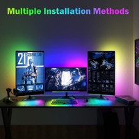 2 Pcs RGB LED Gaming Light Bar - Dual Color Temperature & Adjustable RGB Effects, USB-Powered Backlight for Monitors, Remote & Button Control, 30cm Li thumbnail