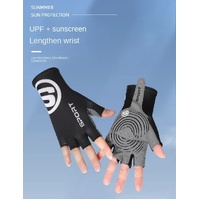 Size L Blue Breathable Half-Finger Cycling Gloves - Anti-Slip, Shockproof, and Durable for Men & Women thumbnail