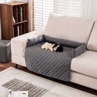 90*90CM Black Waterproof & Scratch-Resistant Pet Sofa Protector Mat with Pillow | Cat & Dog Bed, Washable, All-Season thumbnail