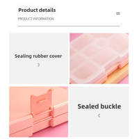 Pink Kids' Lunch Box with Compartments - BPA-Free Microwave Safe Bento Box for School Meals thumbnail