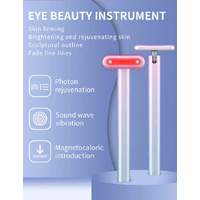 Gradient Pink Eye Massager for Dark Circles and Puffiness, Portable EMS Microcurrent Beauty Device for Skin Firming, Wrinkle Reduction, and Eye Care thumbnail