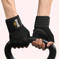 Size XL Black Breathable Anti-Slip Gym Gloves for Workout and Weightlifting - Durable, Adjustable Fitness Gloves for Men and Women thumbnail