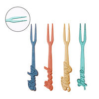 Four-person Set Multicolor Eco-Friendly Wheat Straw Dinnerware Set,  Plate, Bowl, Cup & Utensil Set - Lightweight, Reusable, and Durable for Home, Sch thumbnail